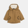 Manteau doublé 2 en 1 marron bébé garçon