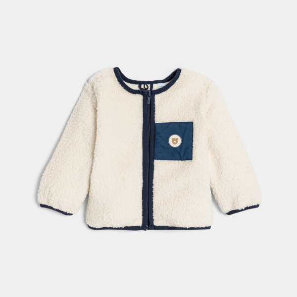 Manteau doublé 2 en 1 marron bébé garçon