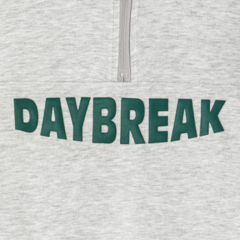 Sweat-shirt col montant à message gris chiné Garçon