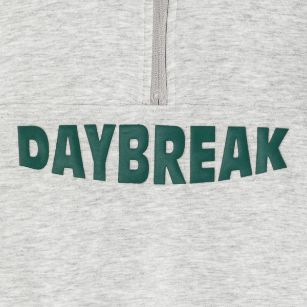 Sweat-shirt col montant à message gris chiné Garçon