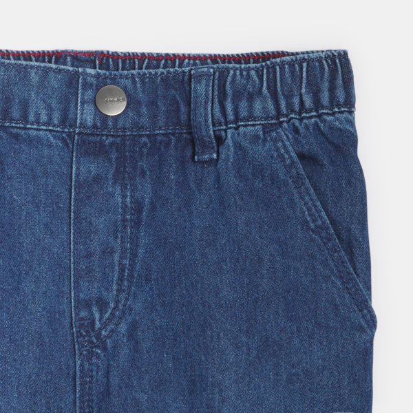 Jean cargo bleu délavé Garçon