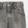 Jean à taille élastiquée gris Fille