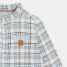 Chemise à carreaux tubique bleu bébé garçon