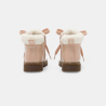 Bottes hiver fourrées vernies rose bébé fille