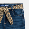 Jean skinny ceinturé bleu Fille