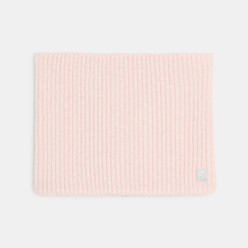Snood côtelé uni rose Fille