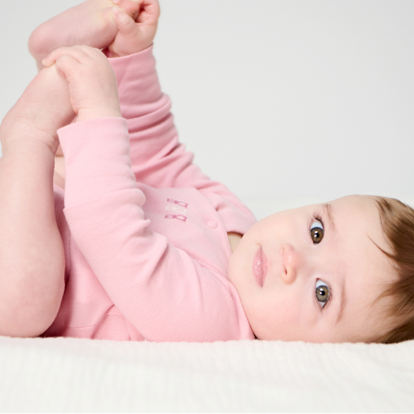 Body évolutif maille rose bébé fille naissance (lot de 2)