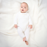 Combinaison longue maille tricot fantaisie blanc bébé naissance fille