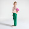 Pantalon en toile vert Fille