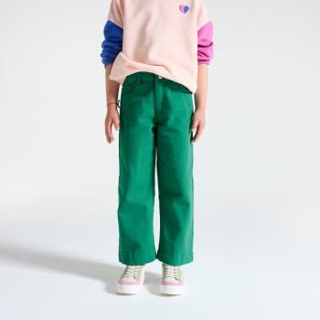 Pantalon en toile vert Fille