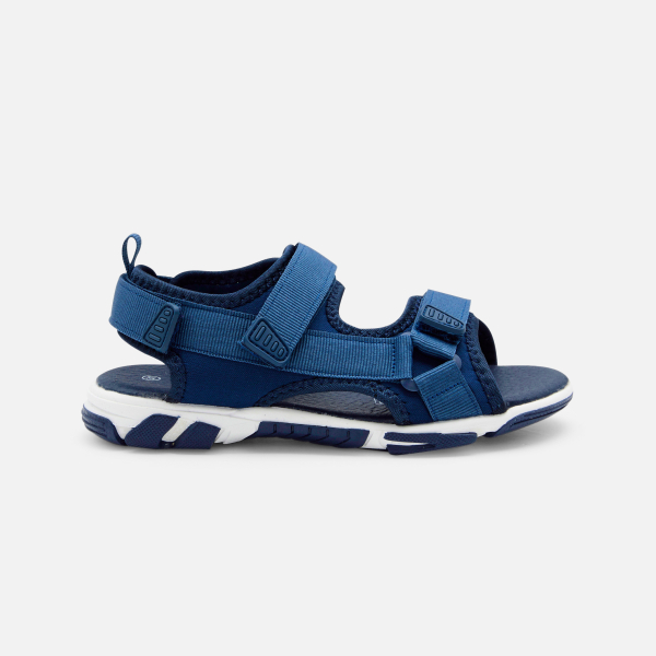 Sandales à scratch bleu marine garçon
