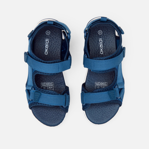 Sandales à scratch bleu marine garçon