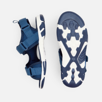 Sandales à scratch bleu marine garçon