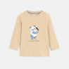 Tee-shirt animal beige bébé garçon