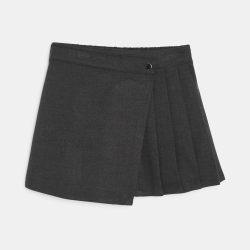 Jupe-short plissée gris Fille