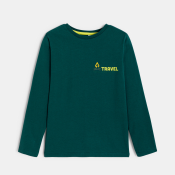 T-shirt vert à motif Garçon