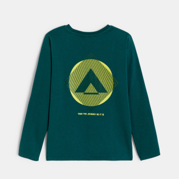 T-shirt vert à motif Garçon