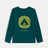T-shirt vert à motif Garçon