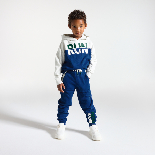 Jogging à message bleu Garçon