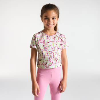 T-shirt fille motifs graphiques colorés