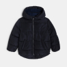 Doudoune chaude à capuche noir Garçon