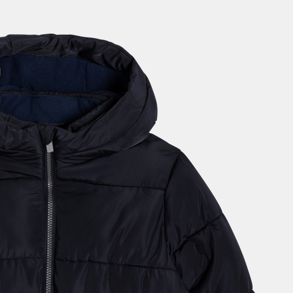 Doudoune chaude à capuche noir Garçon
