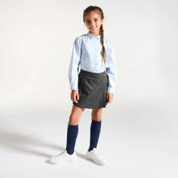 Jupe-short plissée gris Fille