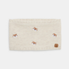 Snood maille doublé polaire renard beige bébé garçon
