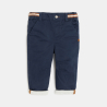Pantalon coton taille élastiquée bleu marine bébé garçon