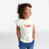 T-shirt à volants fruits blanc bébé fille