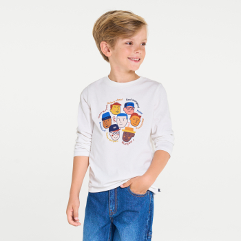 T-shirt garçon blanc