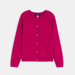 Cardigan fin rouge Fille