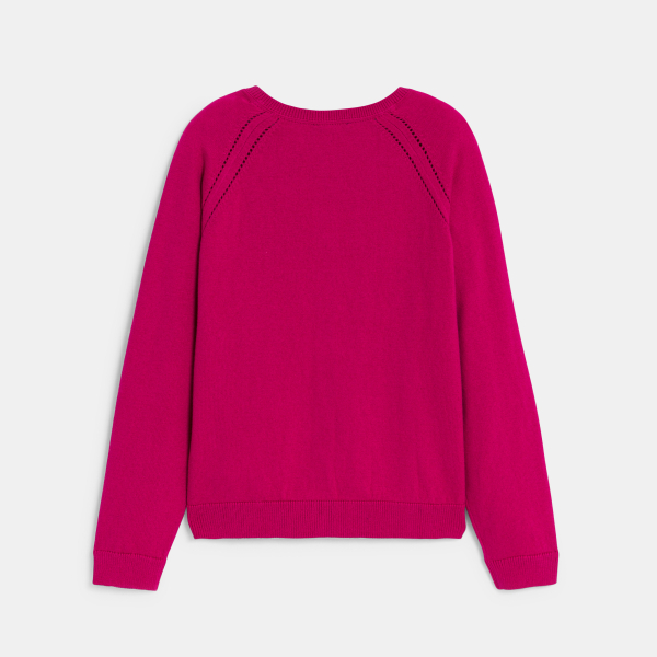 Cardigan fin rouge Fille