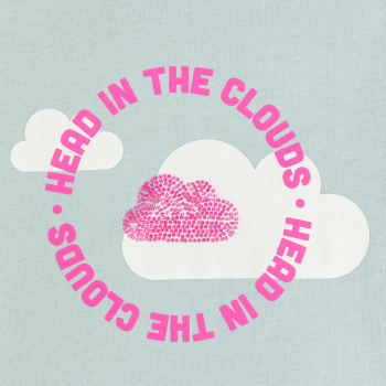 T-shirt manches longues nuage bleu fille
