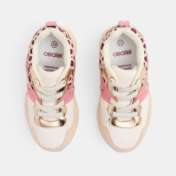 Basket running léopard multicolore bébé fille