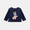 Pyjama velours animaux bleu bébé garçon