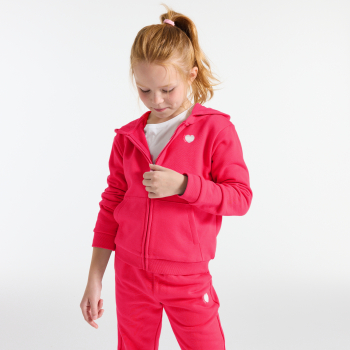 Sweat-shirt à capuche rouge Fille